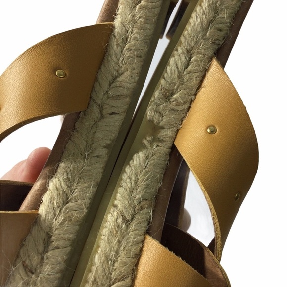 Calzados Picon Flat Sandals Mustard Leather Sz 6.5 - Picture 4 of 10